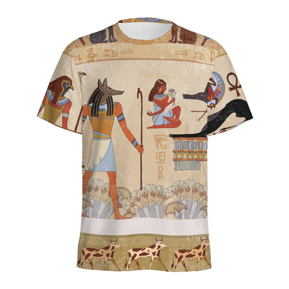 Egyptian Gods And Pharaohs Print Men's Sports T-Shirt