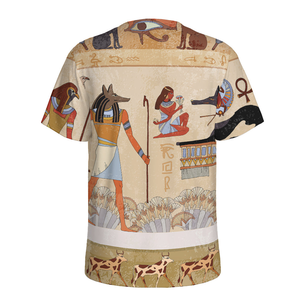 Egyptian Gods And Pharaohs Print Men's Sports T-Shirt