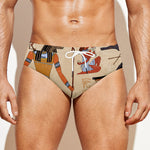 Egyptian Gods And Pharaohs Print Men's Swim Briefs