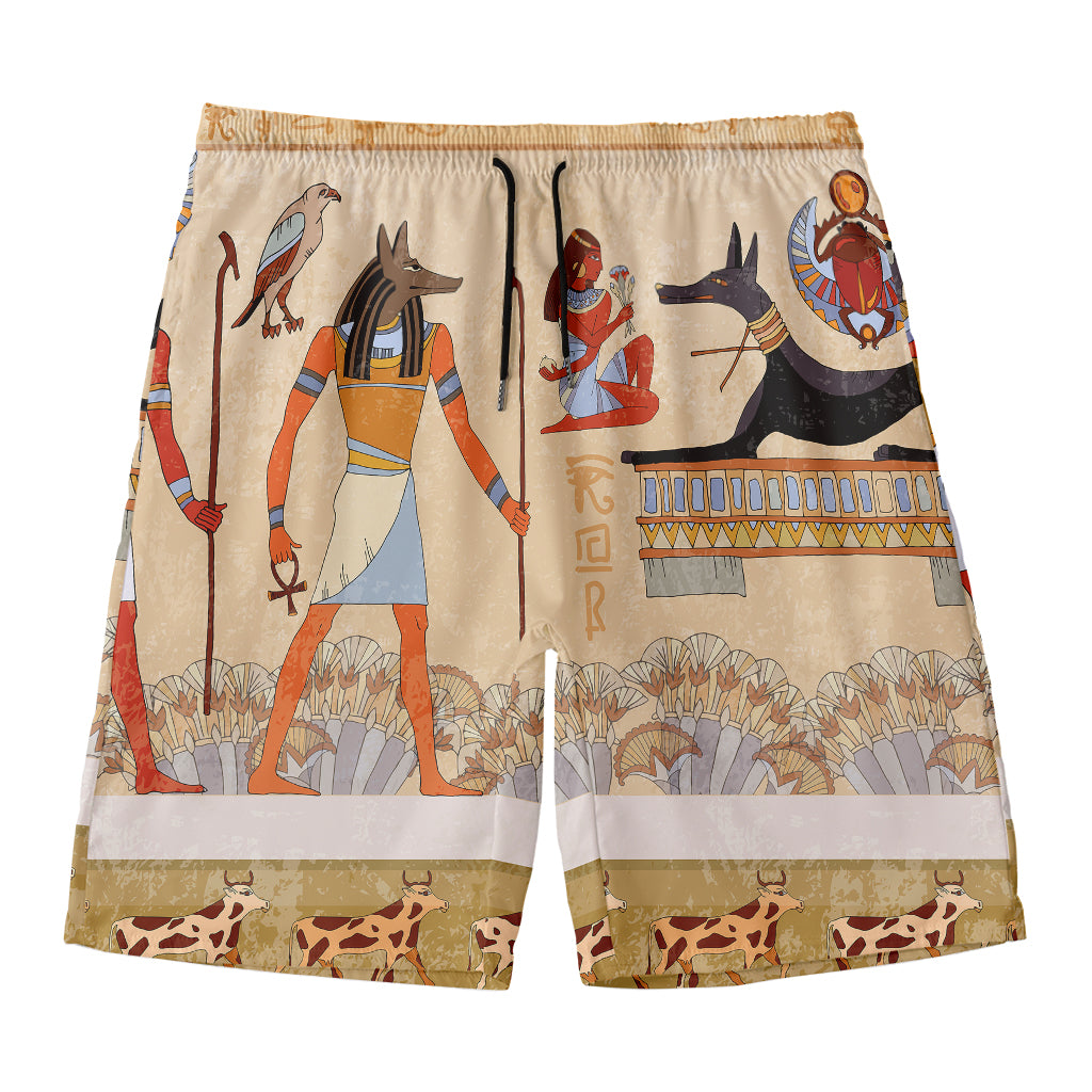 Egyptian Gods And Pharaohs Print Men's Swim Trunks