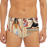 Egyptian Gods And Pharaohs Print Men's Triangle Swim Briefs