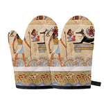 Egyptian Gods And Pharaohs Print Oven Mitts