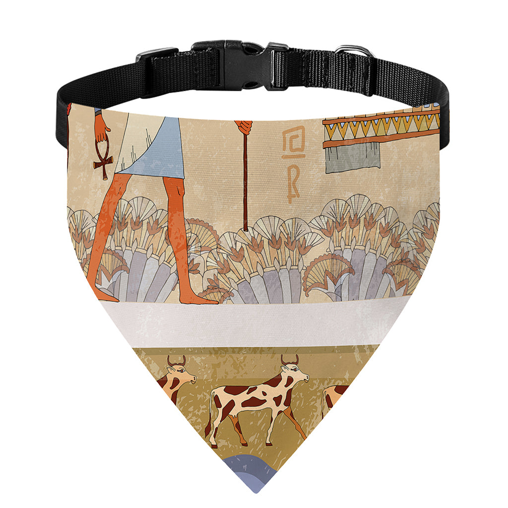 Egyptian Gods And Pharaohs Print Over The Collar Dog Bandana