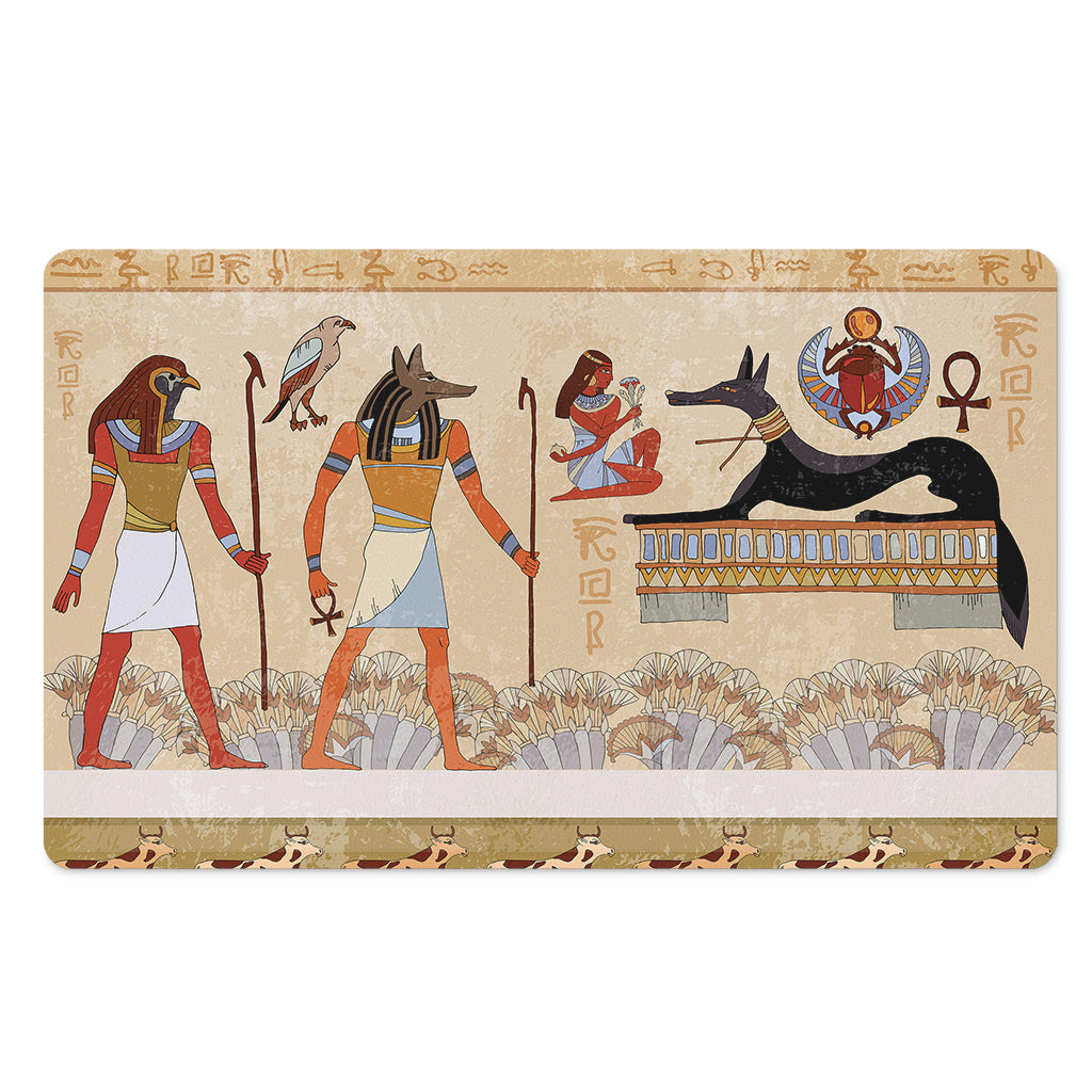 Egyptian Gods And Pharaohs Print Polyester Doormat