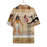 Egyptian Gods And Pharaohs Print Rayon Hawaiian Shirt