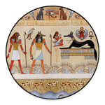 Egyptian Gods And Pharaohs Print Round Floor Mat