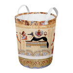 Egyptian Gods And Pharaohs Print Round Laundry Basket