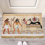 Egyptian Gods And Pharaohs Print Rubber Doormat