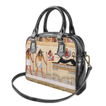 Egyptian Gods And Pharaohs Print Shoulder Handbag