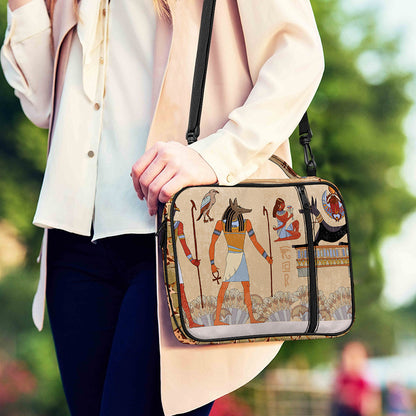 Egyptian Gods And Pharaohs Print Shoulder Strap Bible Bag