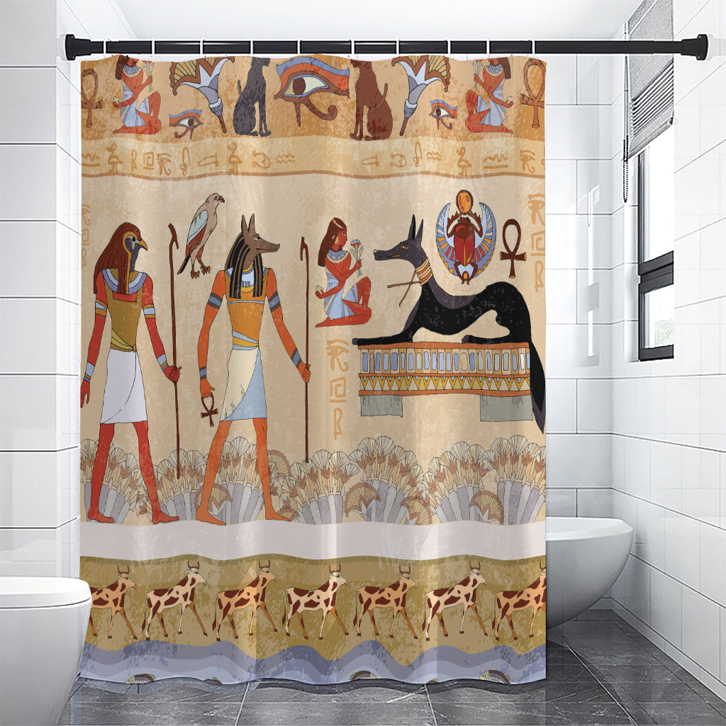 Egyptian Gods And Pharaohs Print Shower Curtain