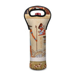 Egyptian Gods And Pharaohs Print Single Neoprene Wine Tote
