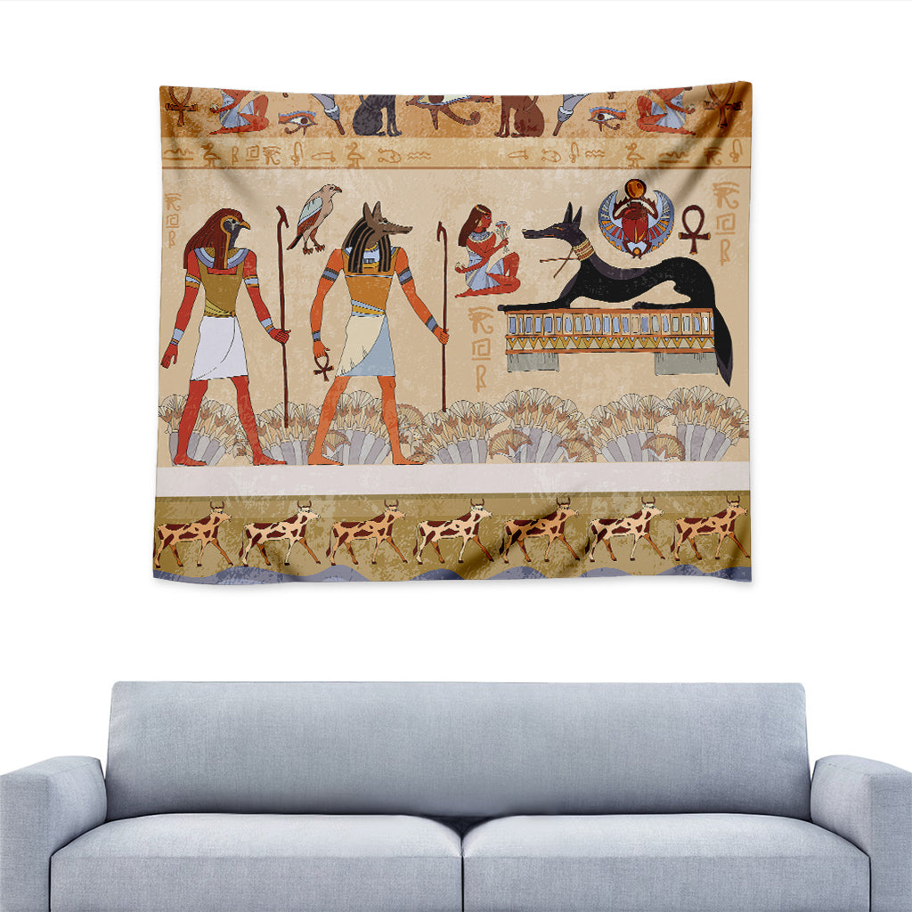 Egyptian Gods And Pharaohs Print Tapestry