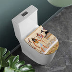 Egyptian Gods And Pharaohs Print Toilet Lid Cover