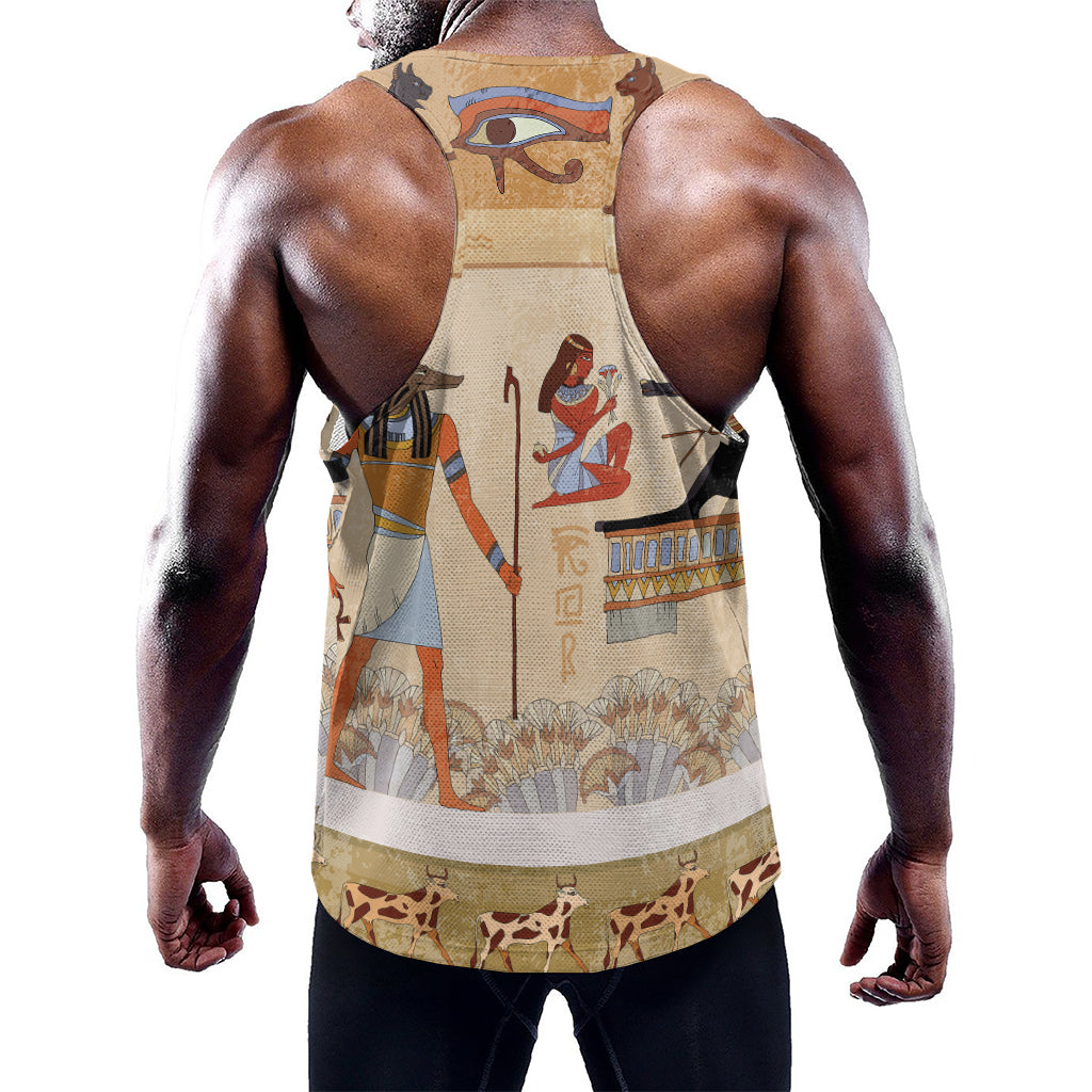 Egyptian Gods And Pharaohs Print Training Tank Top