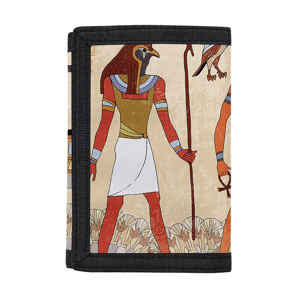 Egyptian Gods And Pharaohs Print Trifold Wallet