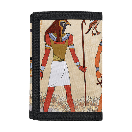 Egyptian Gods And Pharaohs Print Trifold Wallet