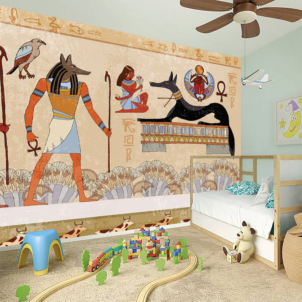 Egyptian Gods And Pharaohs Print Wall Sticker