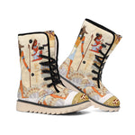 Egyptian Gods And Pharaohs Print Winter Boots