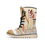 Egyptian Gods And Pharaohs Print Winter Boots