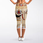 Egyptian Gods And Pharaohs Print Women's Capri Leggings