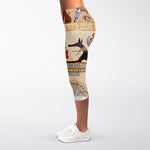 Egyptian Gods And Pharaohs Print Women's Capri Leggings