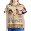 Egyptian Gods And Pharaohs Print Women's Polo Shirt