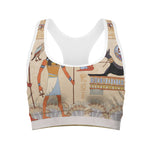 Egyptian Gods And Pharaohs Print Women's Sports Bra