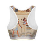 Egyptian Gods And Pharaohs Print Women's Sports Bra