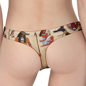 Egyptian Gods And Pharaohs Print Women's Thong