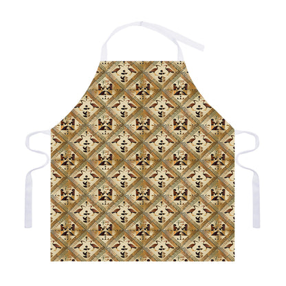 Egyptian Hieroglyphs Pattern Print Adjustable Apron