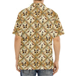 Egyptian Hieroglyphs Pattern Print Aloha Shirt