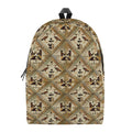 Egyptian Hieroglyphs Pattern Print School Backpack