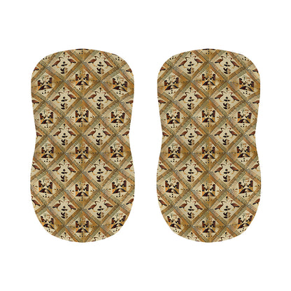 Egyptian Hieroglyphs Pattern Print Bar Stool Covers