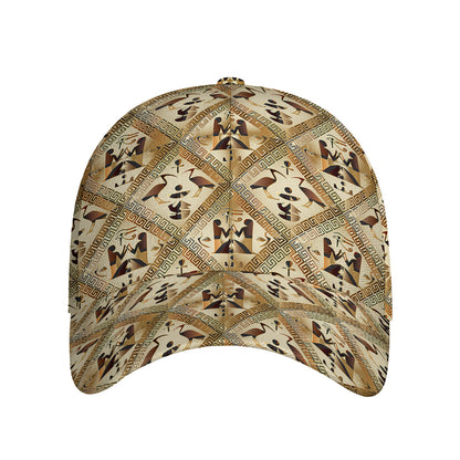 Egyptian Hieroglyphs Pattern Print Baseball Cap