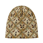 Egyptian Hieroglyphs Pattern Print Beanie