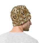 Egyptian Hieroglyphs Pattern Print Beanie
