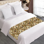 Egyptian Hieroglyphs Pattern Print Bed Runner