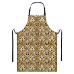 Egyptian Hieroglyphs Pattern Print Bib Apron With Pocket