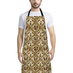 Egyptian Hieroglyphs Pattern Print Bib Apron With Pocket