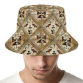 Egyptian Hieroglyphs Pattern Print Bucket Hat