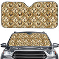 Egyptian Hieroglyphs Pattern Print Car Windshield Sun Shade