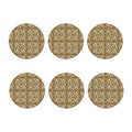 Egyptian Hieroglyphs Pattern Print Coaster Set