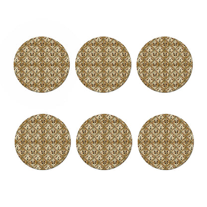 Egyptian Hieroglyphs Pattern Print Coaster Set