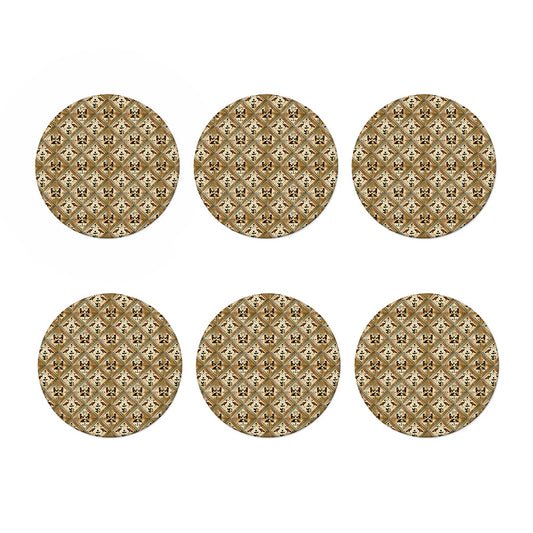 Egyptian Hieroglyphs Pattern Print Coaster Set