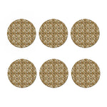 Egyptian Hieroglyphs Pattern Print Coaster Set