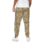 Egyptian Hieroglyphs Pattern Print Cotton Pants