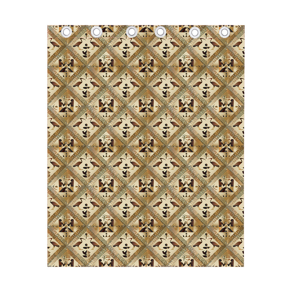 Egyptian Hieroglyphs Pattern Print Curtain