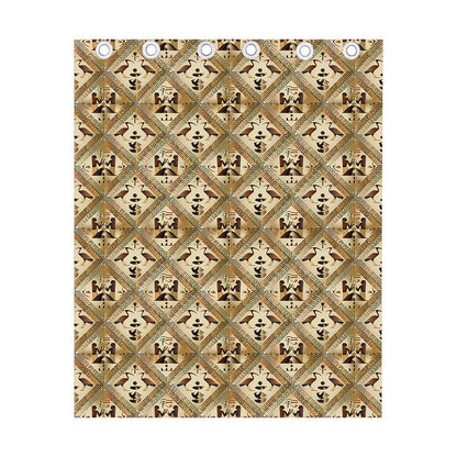 Egyptian Hieroglyphs Pattern Print Curtain