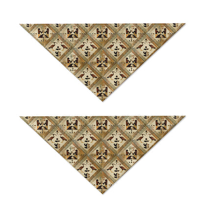 Egyptian Hieroglyphs Pattern Print Dog Bandana
